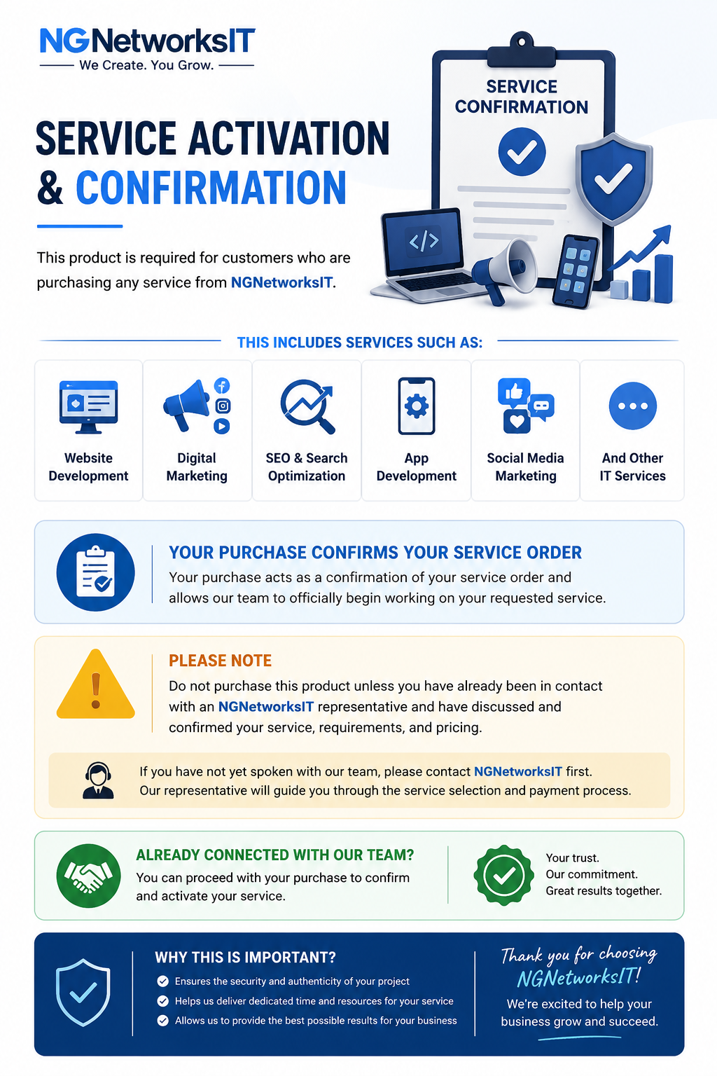 ngnetworksit service confirmation